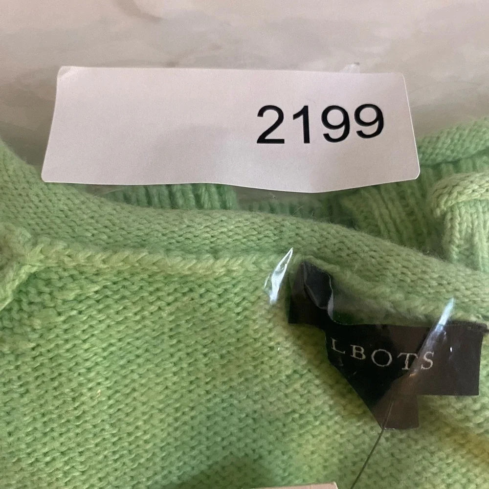 TALBOTS Womens Sweater XL Green Striped  Roll Neck Pocket Patty Lightweight NEW - Picture 12 of 12